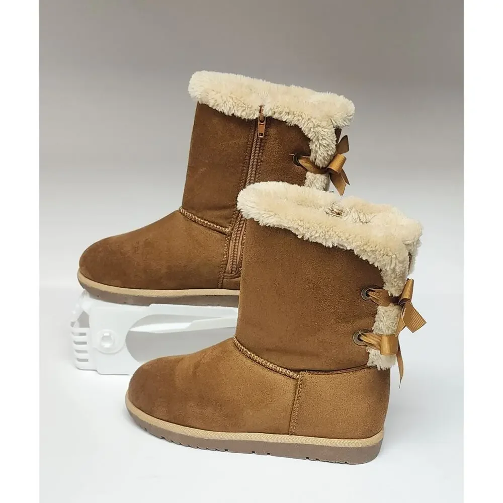 Hot Cakes Girls' ELLOREE Boots 237199 Tan With Bows Size 4M